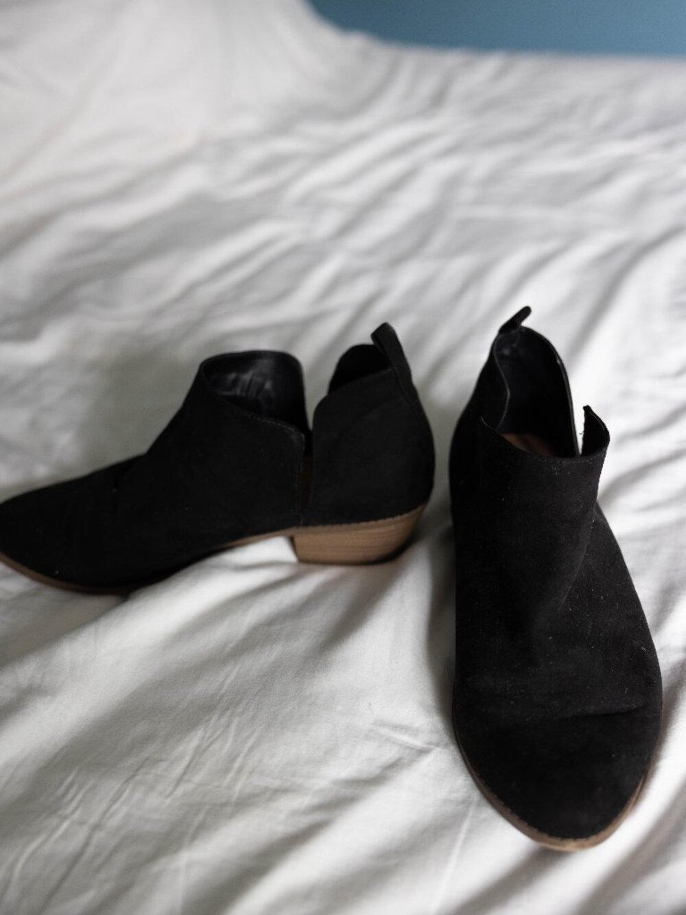 Lane Bryant Black Suede Side-Cut Ankle Booties 11W - $79.95 Retail